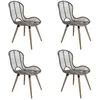 Image de Chaises À Manger Lot De 4 Marron Rotin Naturel Vidaxl