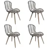 Image de vidaXL 4x Chaises de Salle à Manger Rotin Naturel Marron Salon Cuisine Maison 246854
