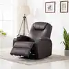 Image de Fauteuil À Bascule De Massage Marron Similicuir Vidaxl