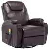 Image de Vidaxl fauteuil à bascule de massage marron similicuir 246636