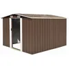 Image de Abri De Jardin 257x298x178 Cm Métal Marron Vidaxl