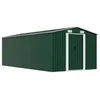 Image de vidaXL Abri de jardin 257x489x181 cm Métal Vert 143348