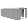 Image de vidaXL Abri de jardin 257x489x181 cm Métal Gris 143349
