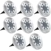 Image de Lampe Solaire Au Sol 8 Pcs Lumières Led Blanches Vidaxl