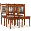 Image de Chaises À Manger Lot De 4 Bois Massif Classique Vidaxl