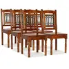 Image de Chaises À Manger Lot De 6 Bois Massif Classique Vidaxl