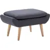 Image de Repose-pied Tapisserie En Tissu 73 X 43 X 42 Cm Gris Foncé Vidaxl