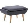 Image de vidaXL Repose-pied Tapisserie en tissu 73 x 43 x 42 cm Gris foncé