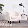 Image de Fauteuil Beige Tissu Vidaxl