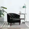 Image de Fauteuil Noir Velours Vidaxl