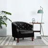 Image de vidaXL Fauteuil avec Revêtement en Velours Noir Salon Salle de Séjour Canapé 247007