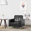 Image de vidaXL Fauteuil avec Revêtement Velours Noir Salle de Séjour Chaise de Salon 247018