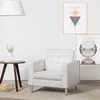 Image de vidaXL Fauteuil avec Revêtement Velours Blanc Salle de Séjour Chaise de Salon 247019