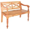 Image de Banc Batavia 98 Cm Bois D'acajou Massif Marron Clair Vidaxl