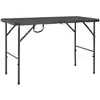 Image de Table De Jardin Pliante Marron 120x60x74cm Pehd Aspect De Rotin Vidaxl