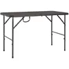 Image de vidaXL Table de jardin pliante Marron 120x60x74cm PEHD Aspect de rotin 44553