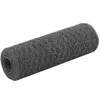 Image de vidaXL Grillage Acier Revêtement PVC 25x05 m Hexagonal Gris Clôture de Jardin 143272