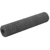 Image de vidaXL Grillage Acier Revêtement PVC 25x075 m Hexagonal Gris Clôture Jardin 143276
