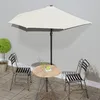 Image de vidaXL Parasol de balcon avec mât en aluminium Sable 270x144 cm Demi 44587