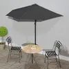 Image de Parasol De Balcon Et Mât En Aluminium Anthracite 270x144cm Demi Vidaxl