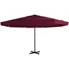 Image de Parasol D'extérieur Avec Mât En Aluminium 500 Cm Rouge Bordeaux Vidaxl