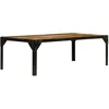 Image de Table Basse Bois Massif De Manguier Brut Et Acier 110 Cm Vidaxl