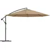 Image de Parasol De Jardin En Porte-à-faux Et Poteau En Aluminium Taupe Vidaxl