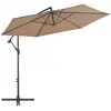 Image de Parasol De Jardin En Porte-à-faux Et Poteau En Aluminium Taupe Vidaxl