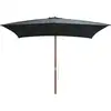 Image de Parasol D'extérieur Avec Mât En Bois 200x300 Cm Anthracite Vidaxl