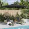 Image de Parasol D'extérieur Avec Mât En Bois 350 Cm Anthracite Vidaxl
