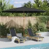 Image de vidaXL Parasol dExtérieur avec Mât en Bois Pare-soleil de Patio Abri de Soleil Parasol de Plage Jardin Terrasse Balcon 44529