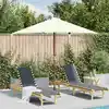 Image de Parasol D'extérieur Avec Mât En Bois 150x200 Cm Sable Vidaxl