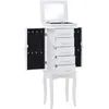 Image de Armoire À Bijoux Sur Pieds Blanc Vidaxl