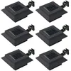 Image de Lampe Solaire À Led Carrée D'extérieur 6 Pcs 12 Cm Noir Vidaxl
