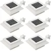 Image de Lampe Solaire À Led Carrée D'extérieur 6 Pcs 12 Cm Blanc Vidaxl