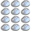 Image de Lampe Solaire Murale À Led D'extérieur 12 Pcs Rond Argenté Vidaxl