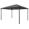 Image de vidaXL Tonnelle avec toit Aluminium 4x3x26 m Noir