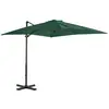 Image de Parasol De Jardin En Porte-à-faux Et Poteau En Aluminium Vert Vidaxl