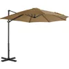 Image de Parasol De Jardin En Porte-à-faux Et Poteau En Aluminium Taupe Vidaxl