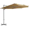 Image de Parasol De Jardin En Porte-à-faux Avec Mât En Acier Taupe Vidaxl