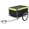 Image de vidaXL Remorque de bicyclette Noir et jaune 65 kg