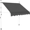 Image de Auvent rétractable - vidaXL - 200 cm - Anthracite - Manuel - Résistant aux intempéries