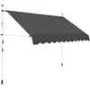 Image de Auvent rétractable - vidaXL - 250 cm - Anthracite - Manuel - Résistant aux intempéries