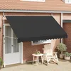 Image de Auvent rétractable VIDAXL - 350 cm - Gris - Hydrofuge et résistant aux intempéries
