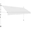 Image de Auvent rétractable - vidaXL - 350 cm - Crème - Manuel - Résistant aux intempéries