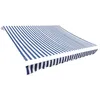 Image de vidaXL Toile dauvent Bleu et blanc 35x25 m 143699