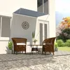 Image de vidaXL Auvent Rétractable 150x150 cm Bleu et Blanc Store Pare Soleil Jardin 143746