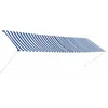 Image de vidaXL Auvent Rétractable 400x150 cm Bleu et Blanc Store Abri Soleil Jardin 143751