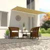 Image de vidaXL Auvent Rétractable 400x150 cm Jaune et Blanc Store Abri Soleil Jardin 143757