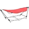 Image de Hamac Avec Support Pliable Rouge Vidaxl